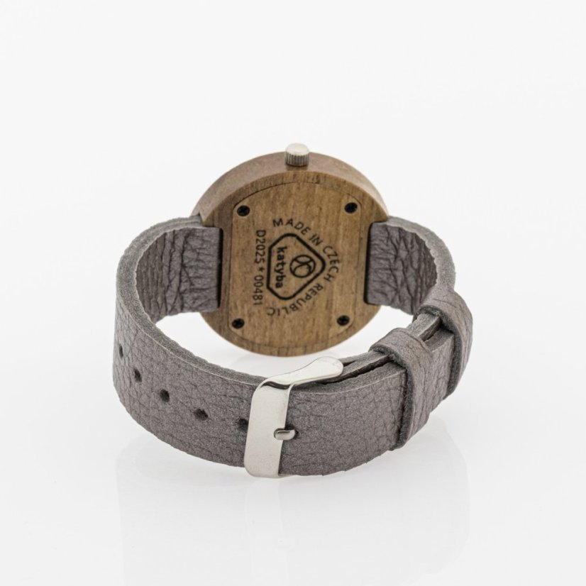 České drevené hodinky Jalta H00481 Orech