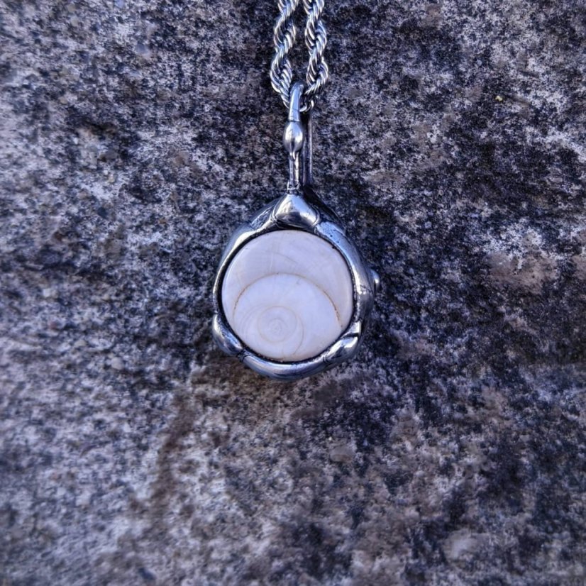 Autorský cínový náhrdelník - Shiva Shell S0474