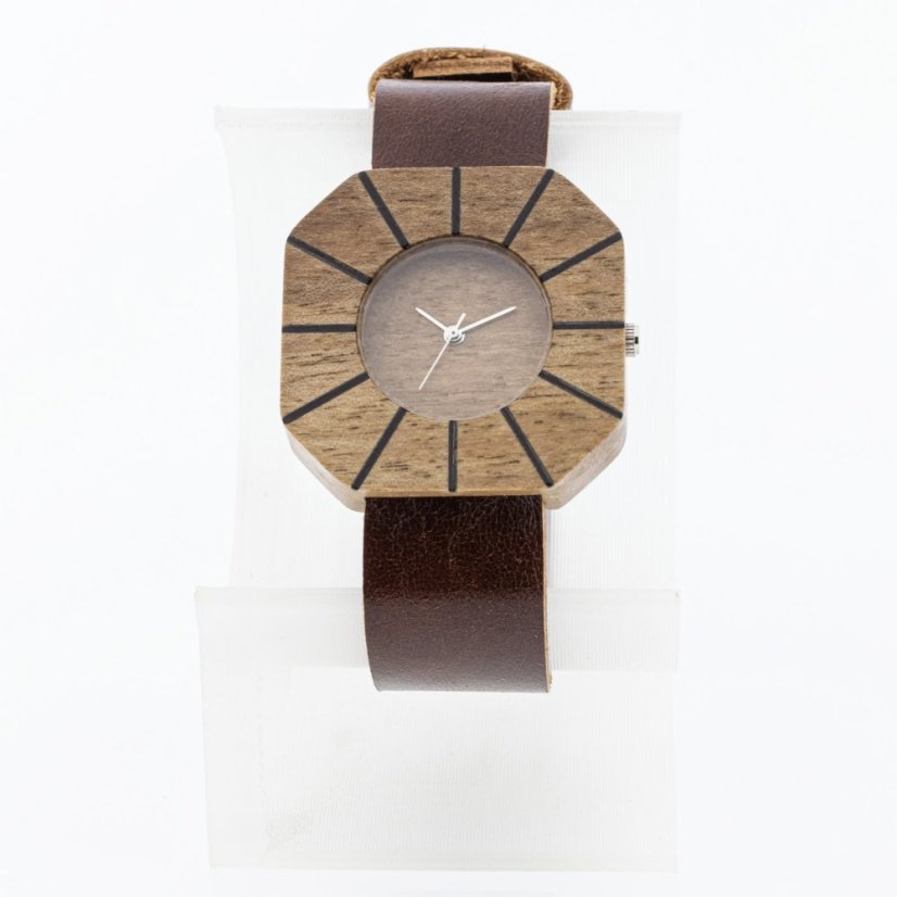 České drevené hodinky Art H00500 Orech