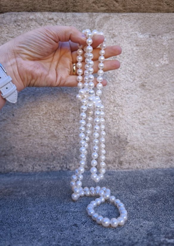 Náhrdelník perlový dlhý - Coco Chanel 120 cm  S0464