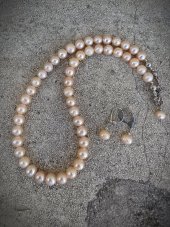 Sada perlová - Říční perla lososová 0,8 cm S0810