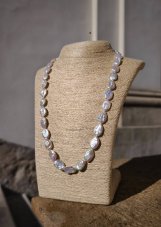 Náhrdelník perlový - Jedinečná Keshi jezerní perla bílá 1,8 cm S0826