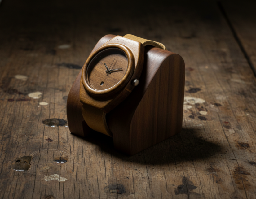 České dřevěné hodinky Aladin H00130 Ořech