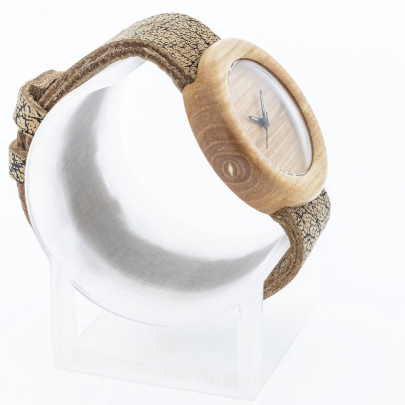 České drevené hodinky Orania H00459 Jasan