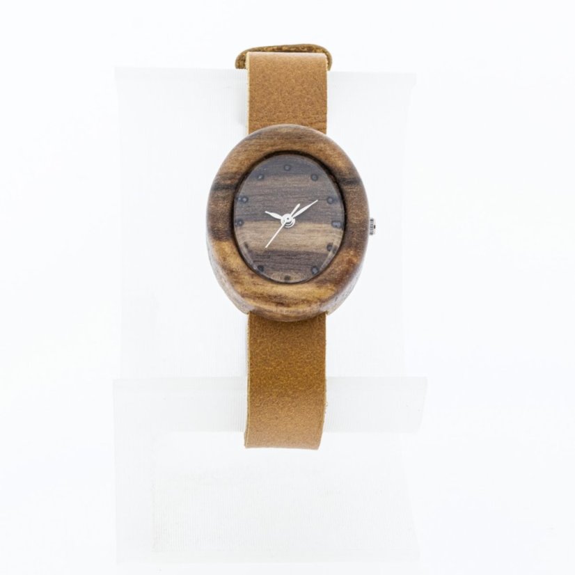 České drevené hodinky Empire H00448 Orech