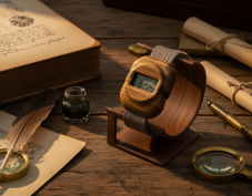 České dřevěné hodinky Universum H00508 Slivoň Bluma