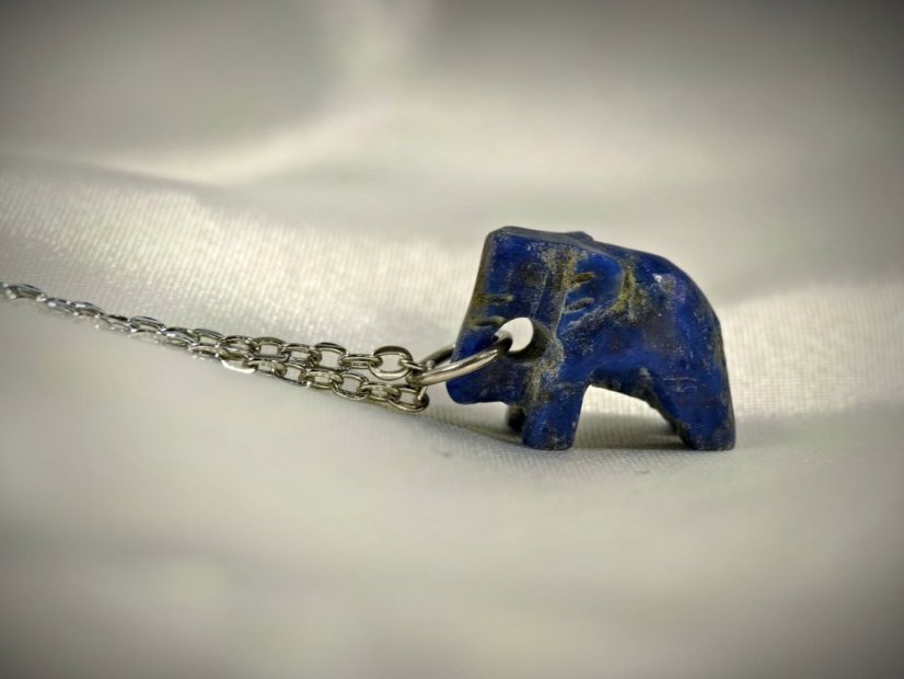 Náhrdelník minerální - Lapis lazuli sloník S0872