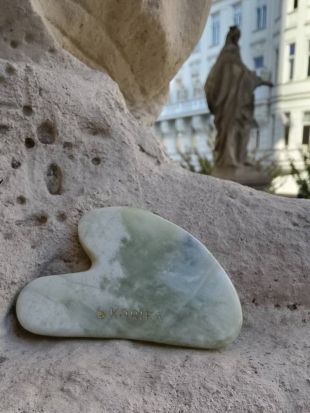 Masážní kámen -  Gua Sha - Jadeit SM0835