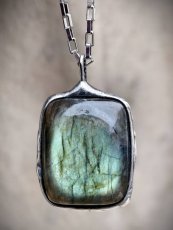 Autorský cínovaný náhrdelník -  Labradorit S0916