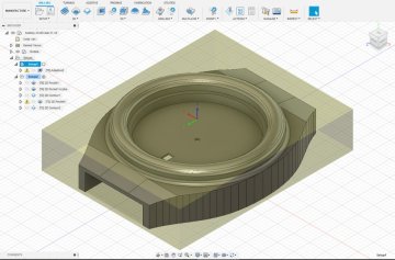 Výkres dřevěných hodinek v 3D programu. Výkres dřevěných hodinek v 3D programu.