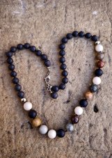 Náhrdelník minerální - Mix minerálů v krásných barvách S0849