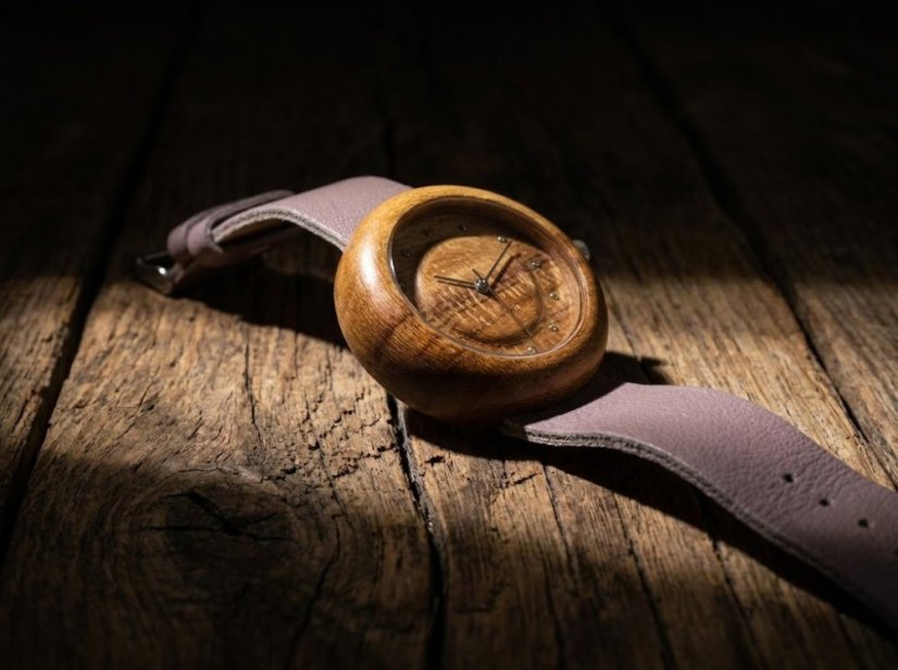 České dřevěné hodinky Jas H00531 Bluma