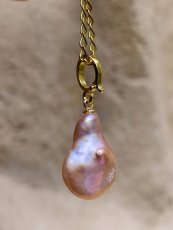 Náhrdelník perlový - Přívěšek s barokní perlou S0922