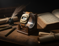 České dřevěné hodinky Universum H00513 Kaštan