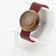 České dřevěné hodinky Jas H00535 Jeřáb