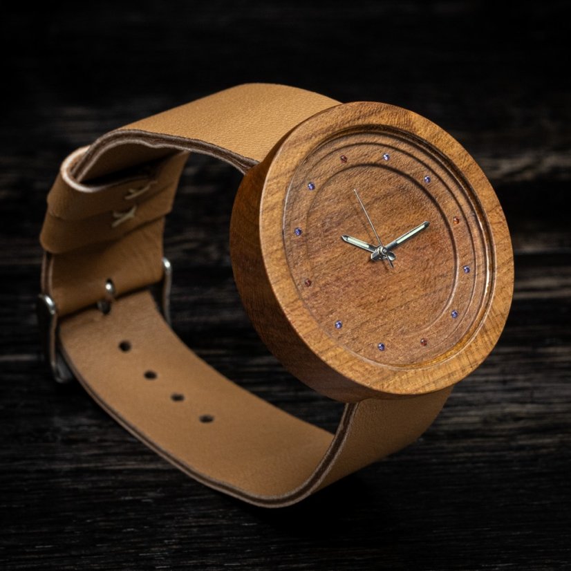 České dřevěné hodinky Excelsior H00397 Bluma