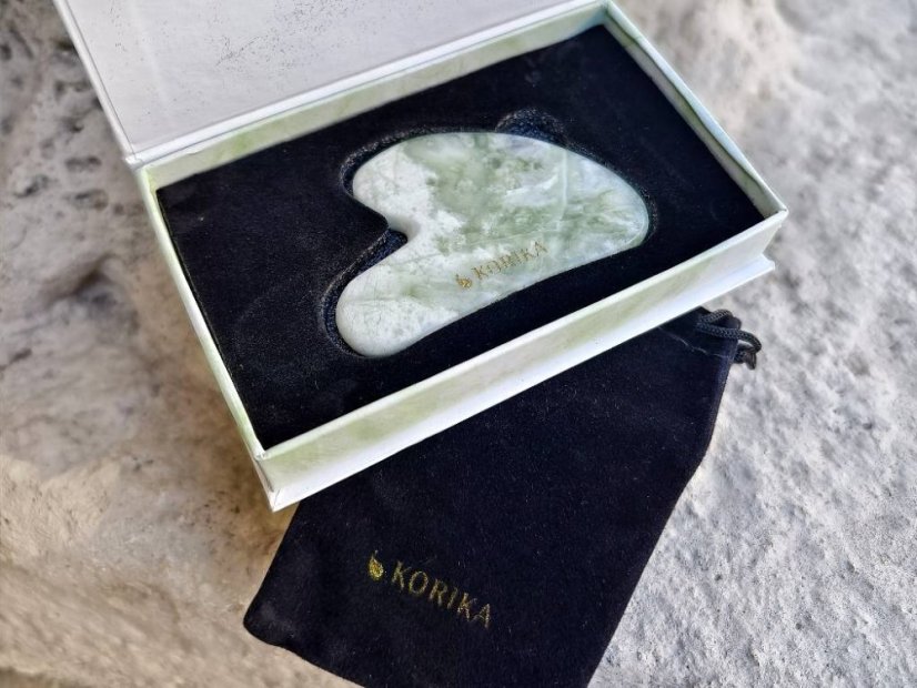 Masážní kámen -  Gua Sha - Jadeit SM0835