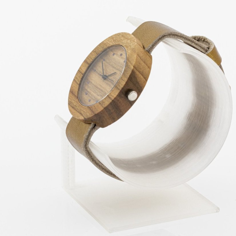 České drevené hodinky Jalta H00480 Višňa