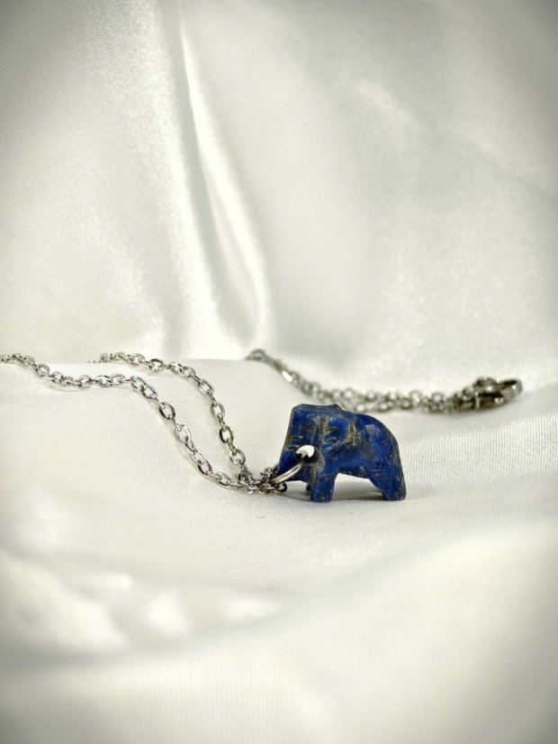Náhrdelník minerální - Lapis lazuli sloník S0872