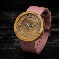 České drevené hodinky Excelsior H00389 Višňa