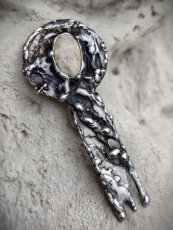 Autorská cínovaná brož - Klíč od nebeské brány S0401