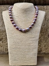 Perlový náhrdelník - Riečna perla AAA, Edison S0928