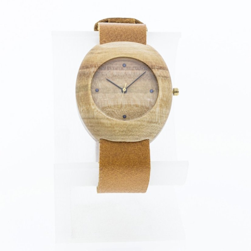 České drevené hodinky Club H00419 Javor