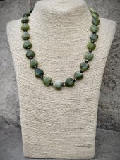 Minerálny náhrdelník - Serpentin srdca S0909