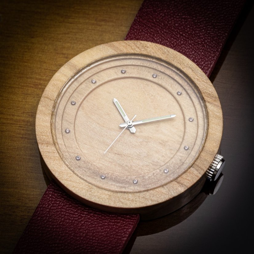 České drevené hodinky Excelsior H00396 Jabloň