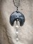 Autorský cínovaný náhrdelník - Markazit a tři perly S0949