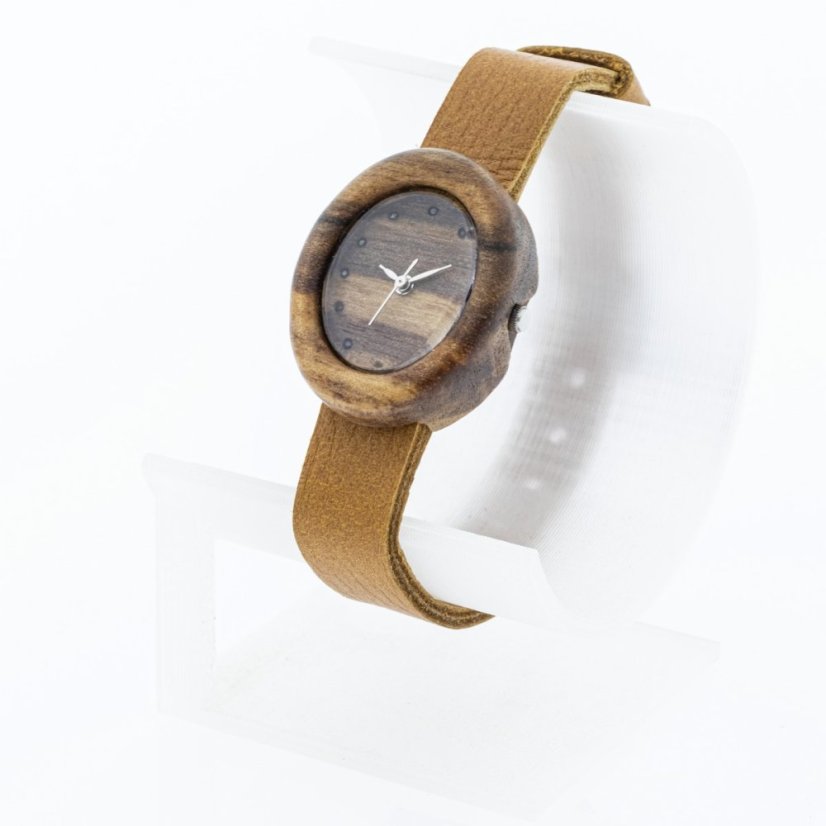 České drevené hodinky Empire H00448 Orech