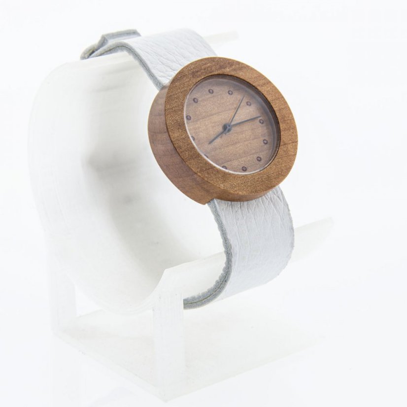 České dřevěné hodinky Alfa H00341 Hruška