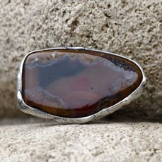 Autorská cínovaná brož - Achátová mozaika S0911