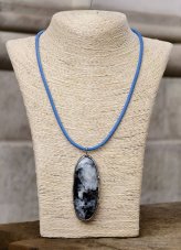 Autorský cínový náhrdelník - Moonstone S0889