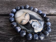 Autorská skleněná brož - Přítel můj S0828