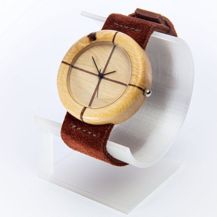 České drevené hodinky Orania H00134 Habr