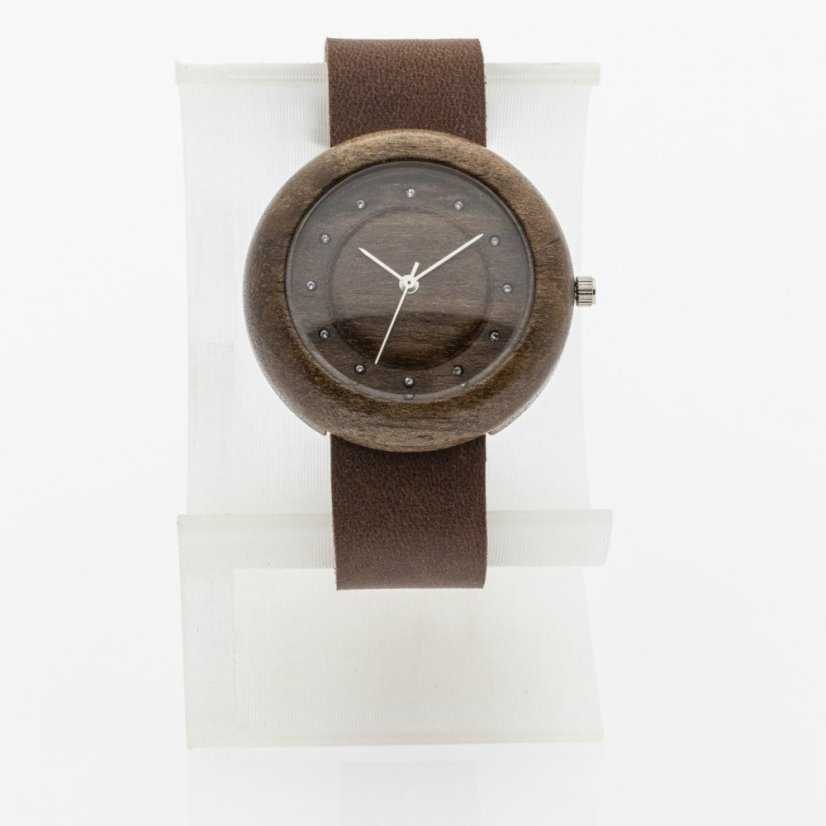 České dřevěné hodinky Jas H00529 Ořech