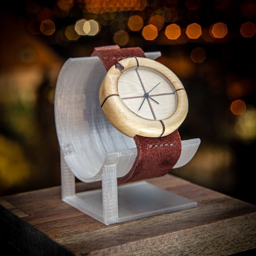 České drevené hodinky Orania H00134 Habr