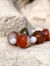 Náhrdelník minerál - Achát a měsíční kámen S0845