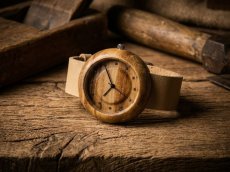 České dřevěné hodinky Jas H00536 Javor