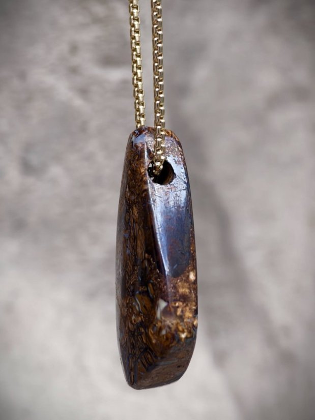 Náhrdelník minerální -   Opál Boulder S0403