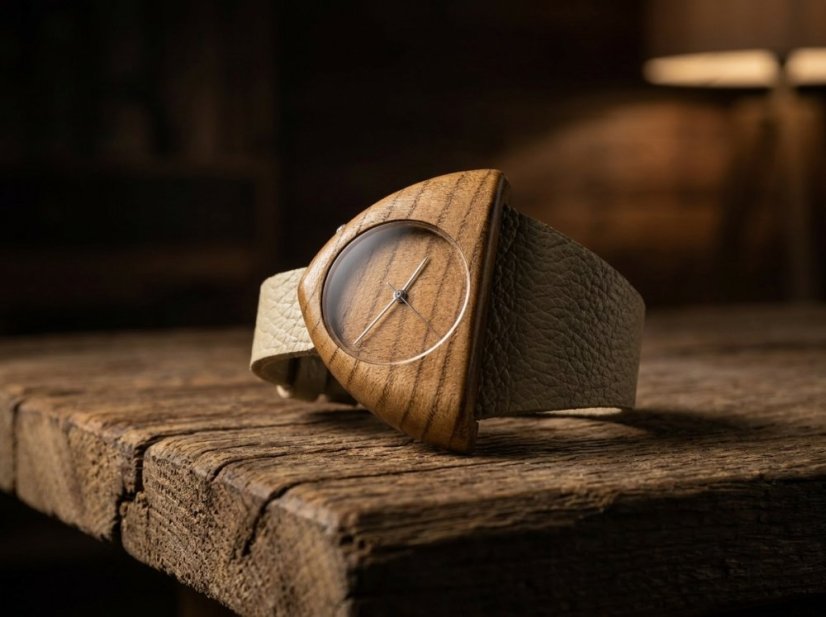 Drevené hodinky Orbit – Marhuľa z Brna • č. 00558