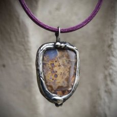 Autorský cínový náhrdelník - Agát S0470