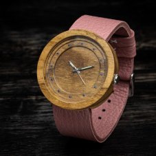 České drevené hodinky Excelsior H00389 Višňa