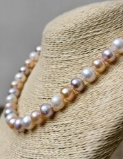 Náhrdelník perlový - Říční perly AAA, Tři Barvy S0926