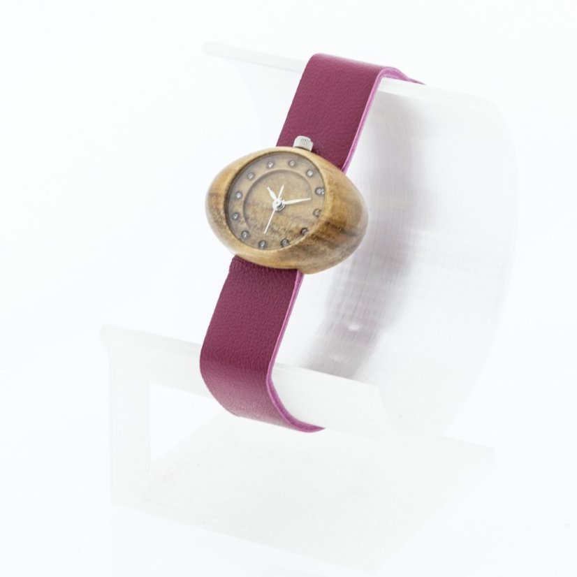 České drevené hodinky Oko H00442 Habr