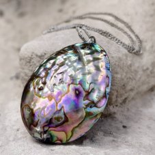 Náhrdelník minerální - Velká Paua Mušle S0622