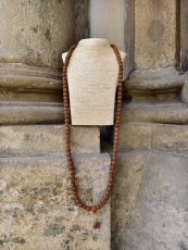 Náhrdelník meditační - Japa Mála 108 korálků Rudraksha  S0813