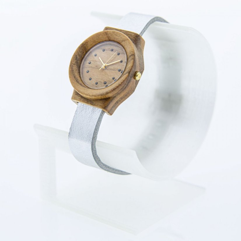 České dřevěné hodinky Union H00224 Višeň