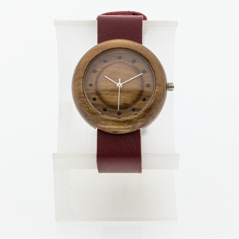 České dřevěné hodinky Jas H00533 Kaštan